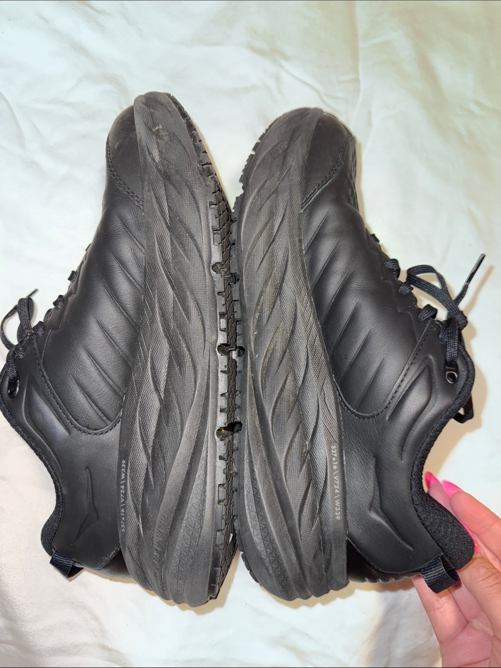 Hoka One One Women's Black Athletic Running Shoes - Picture 2 of 3